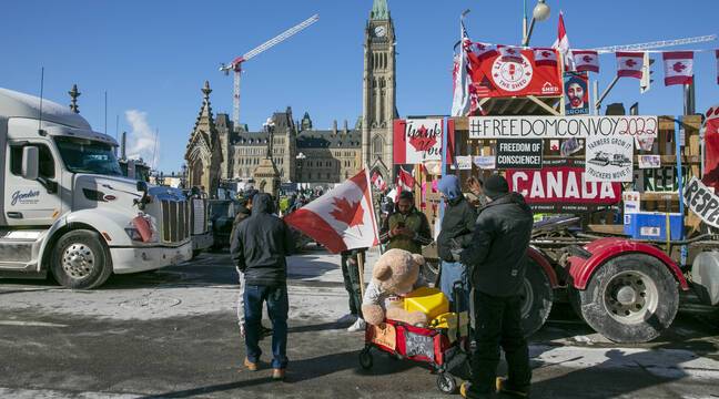 DEMOCRATIE : Au Canada le gouvernement bloque les comptes bancaires des routiers en grève