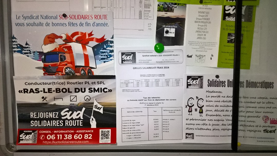 Un tableau d’affichage « SUD-solidaires Route » digne de ce nom