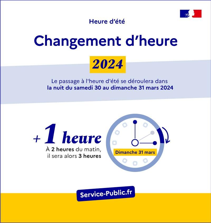 Ce weekend : Passage à l’heure d’été