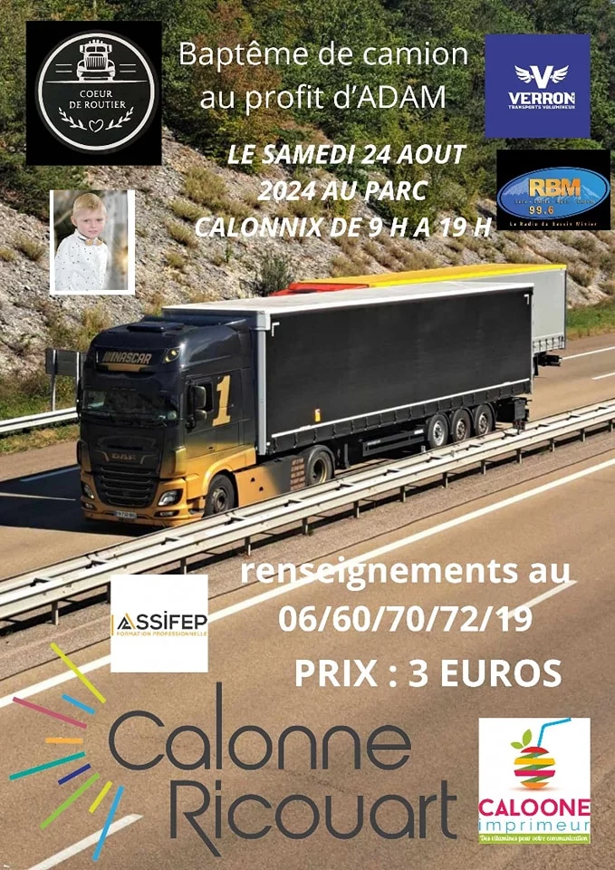 Baptêmes en camion à Calonne-Ricouart (Pas-de-Calais)